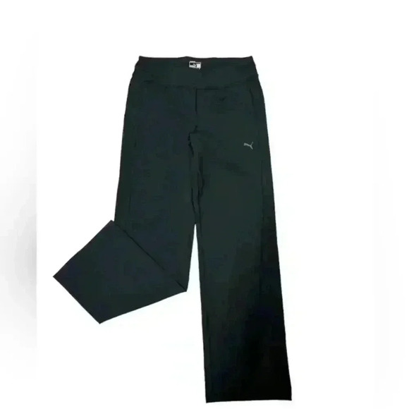 Puma Black Wide Leg Yoga‎ Lounge Athletic Workout Pants - Picture 1 of 6